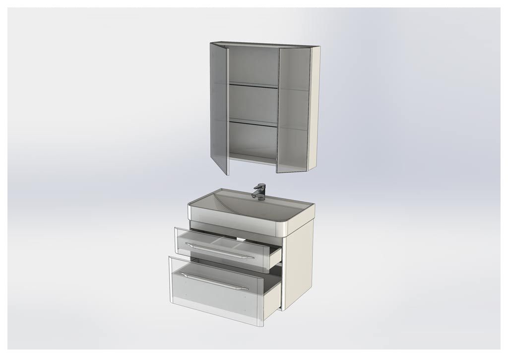 Мебель для ванной Aquanet Виченца 80 белый 00199302 - Вид №5