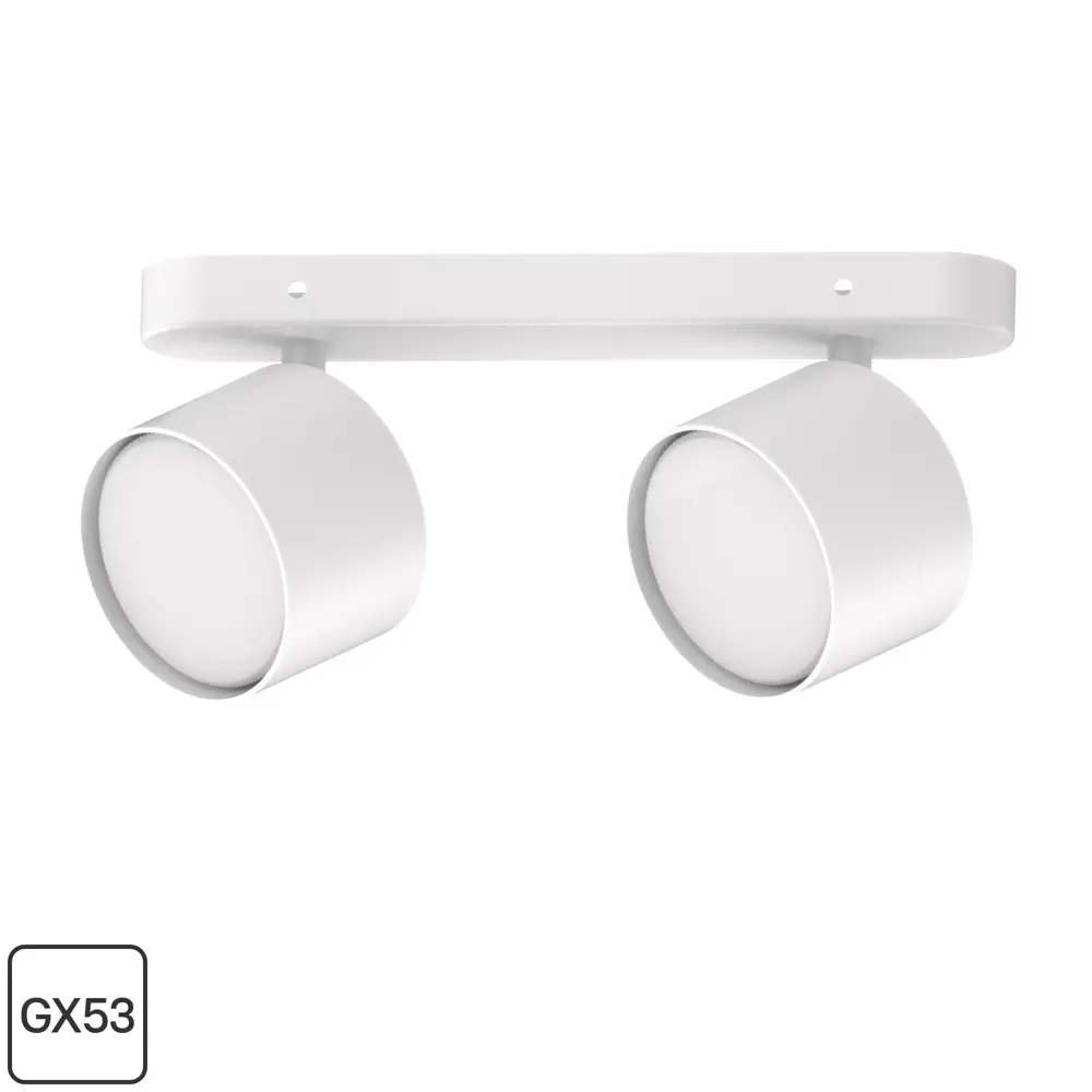 Спот поворотный под лампу Feron ML212 2 лампы GX53 цвет белый STLM-2138823
