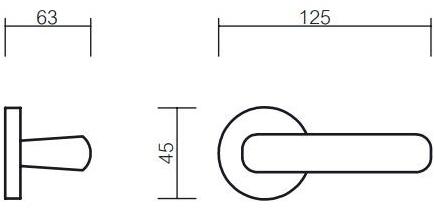 Pasini Ручка из латуни на розетке Luna 0021 - Вид №1