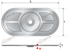 Дюбель UBS 01 82 409 UBS Tecfi 82 х 40 х 1 х 1,3  9,5 