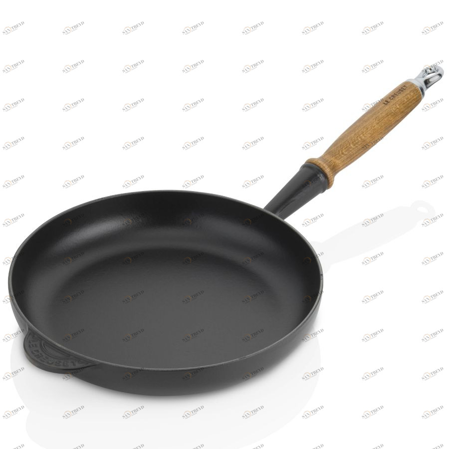 Сковорода чугунная Le Creuset с деревянной ручкой, Ø26 см, черная 20058260000460