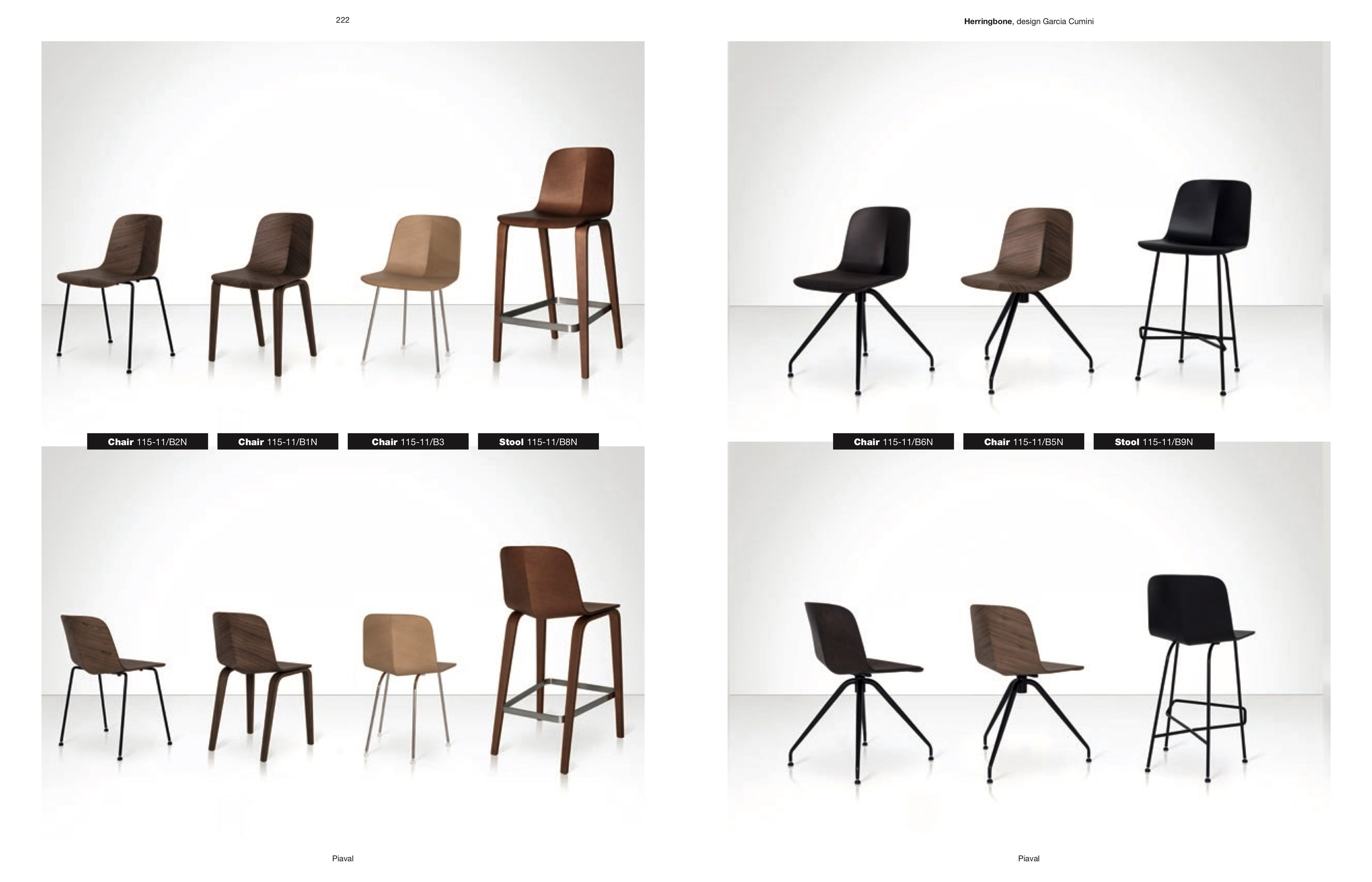 Высокий стул из стали и дерева PIAVAL Herringbone-Contract ARCH-00126750 - Вид №4