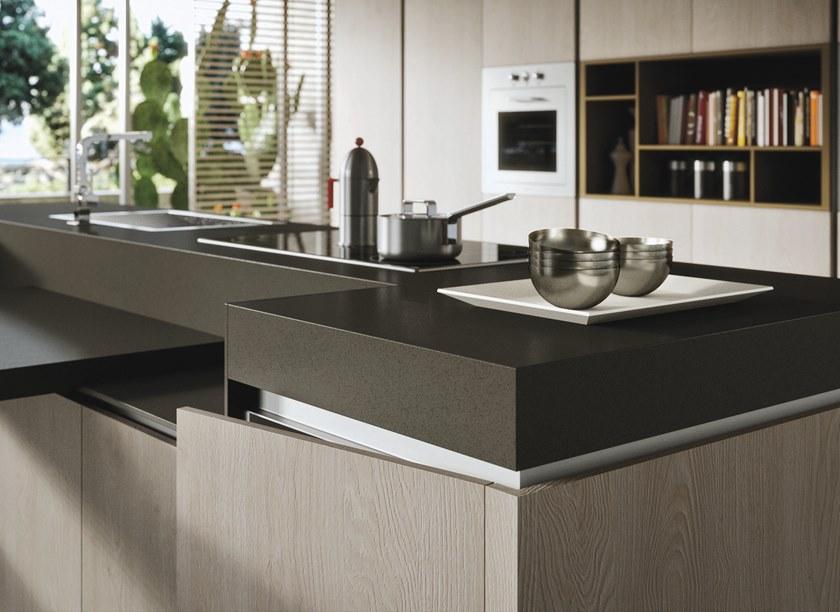 Alta Cucine Кухня из лакированного ламината с островом Sistema 22 sun-id-1381156 - Вид №4