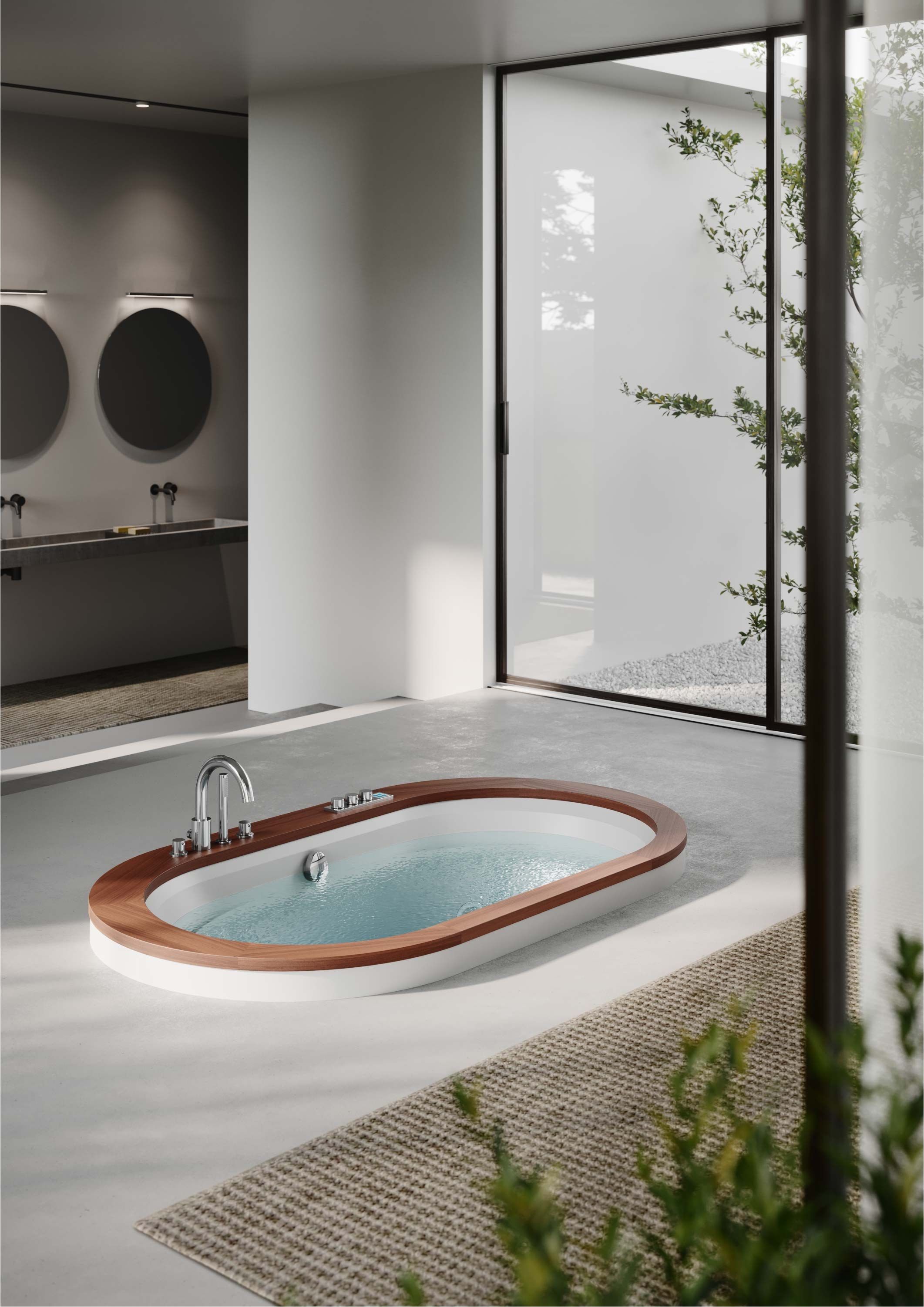 Утопленная овальная ванна с гидромассажем Jacuzzi® Opalia ARCH-00023748 - Вид №1