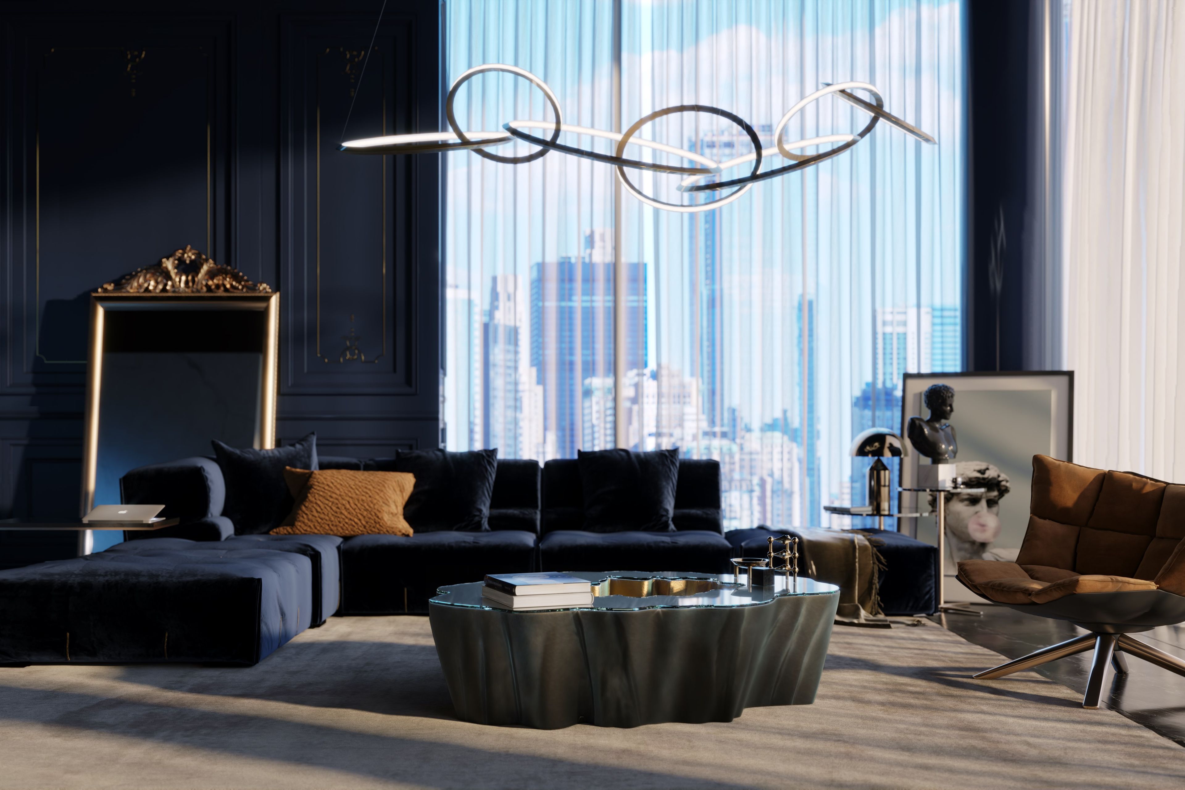 Журнальный столик из дерева и стекловолокна KARPA ARCH-00121499 - Вид №1