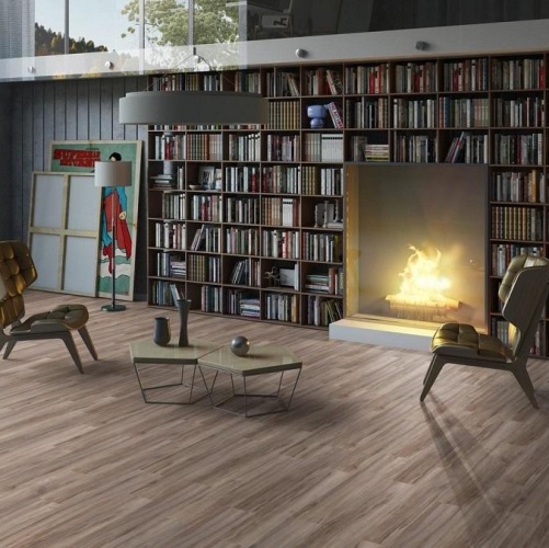 Виниловый ламинат Tarkett Lounge Acoustic Дуб с брашью (Текстурированная) 914,4х152,4/101,6 мм 1000901216 - Вид №3