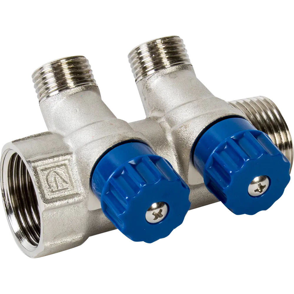 Коллектор с регулирующими вентилями и наружной резьбой Valtec на 2 выхода 1"x1/2" VTc.560.N.0602 STLM-2023993