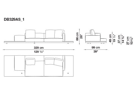 Кожаный диван B&B Italia док ARCH-00106863 - Вид №107