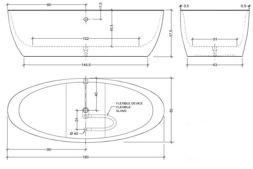 AQUAdesign Отдельностоящая овальная ванна Dip sun-id-1430790 - Вид №6
