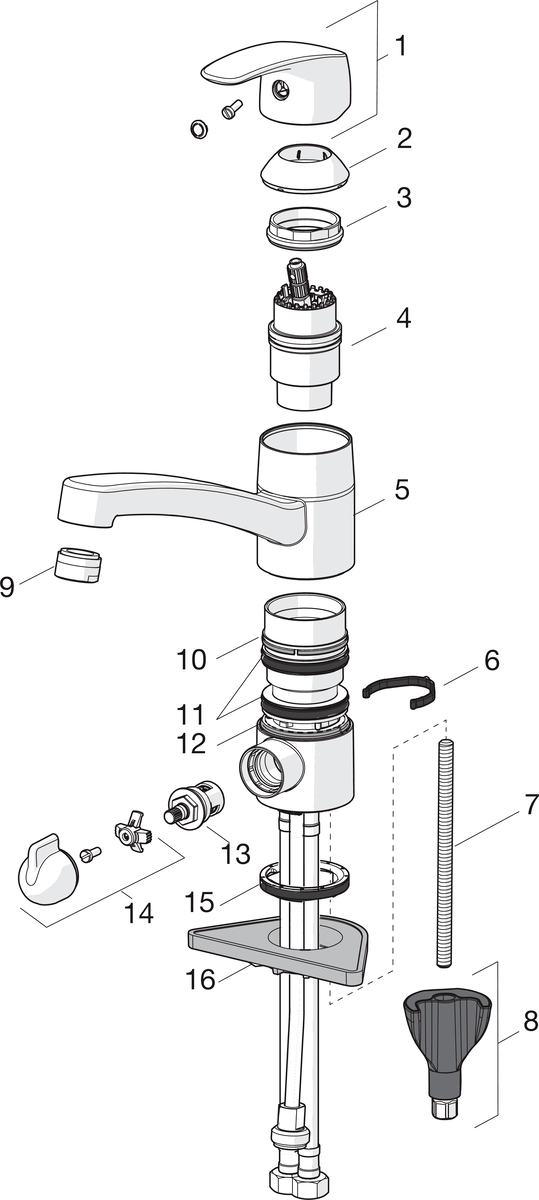 Oras 1027S Смеситель с краном для стиральной машины 1027S Safira Хром  - Вид №4
