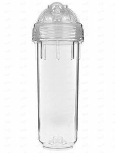 Корпус Гейзер DY 1/2" 10" SL  прозрачный для холодной воды, с пластиковой резьбой