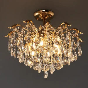 Люстра потолочная хрустальная Escada 1128/6, 6 ламп, 22 м², цвет золотистый