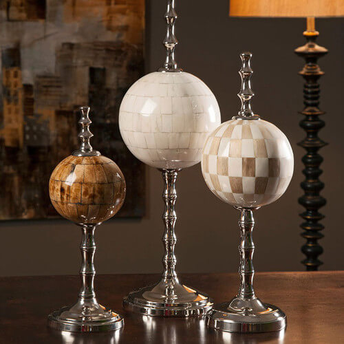 Статуэтки декоративные 3 шт хром Leonardo EICHHOLTZ EICHHOLTZ 062741 Хром  - Вид №4