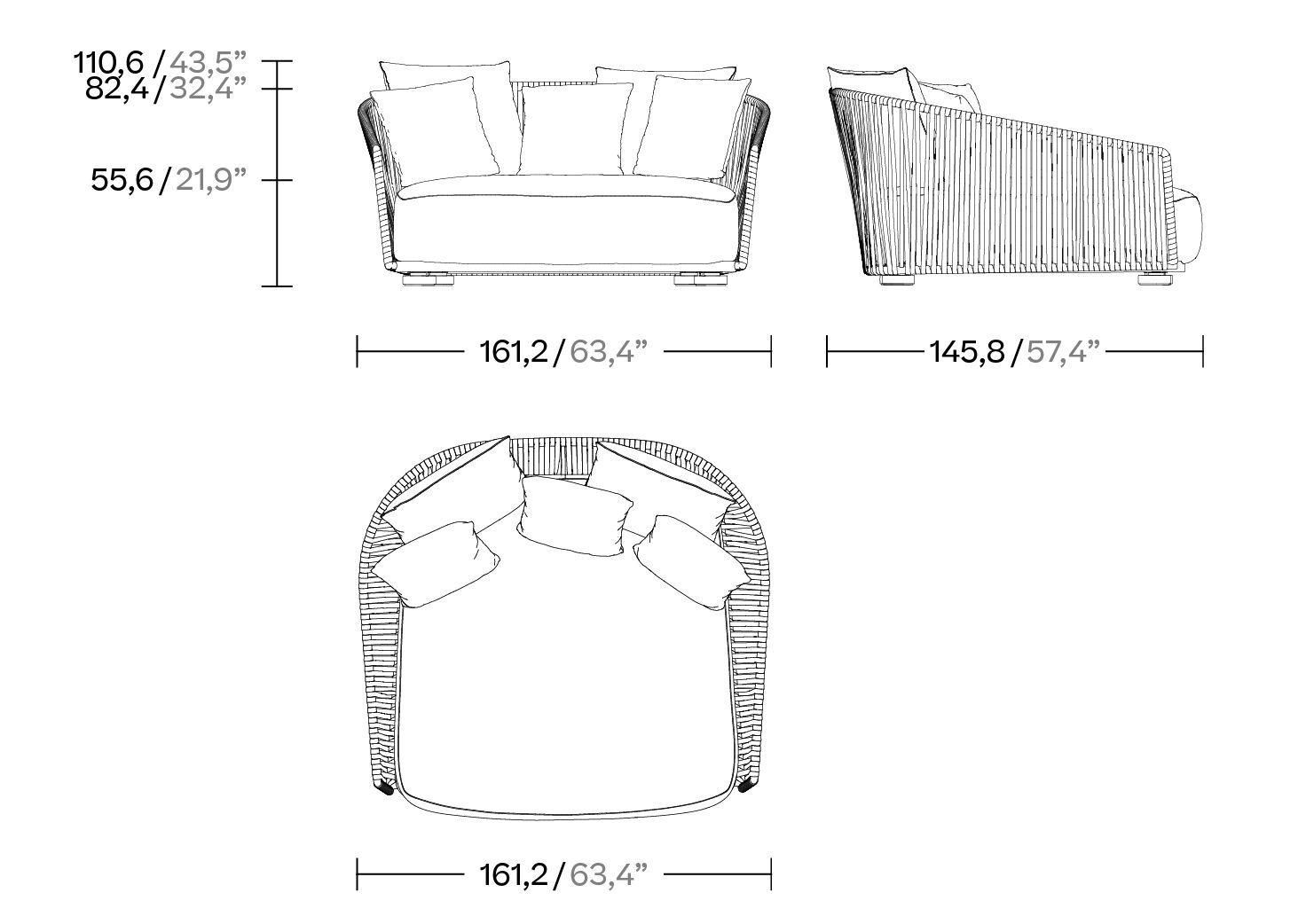 Садовая кровать Kettal Grand Bitta ARCH-00023355 - Вид №2