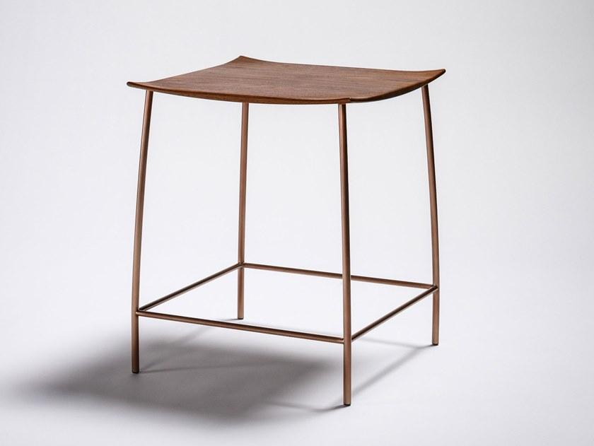 Ritzwell & Co. Квадратный журнальный столик из стали и дерева Jk Jk1936  - Вид №1