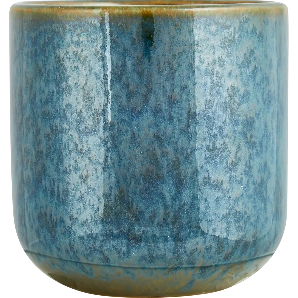 Свеча в керамическом подсвечнике Atmosphera Цитрон коричнево-синяя 9.3 см STLM-2036135 - Вид №4