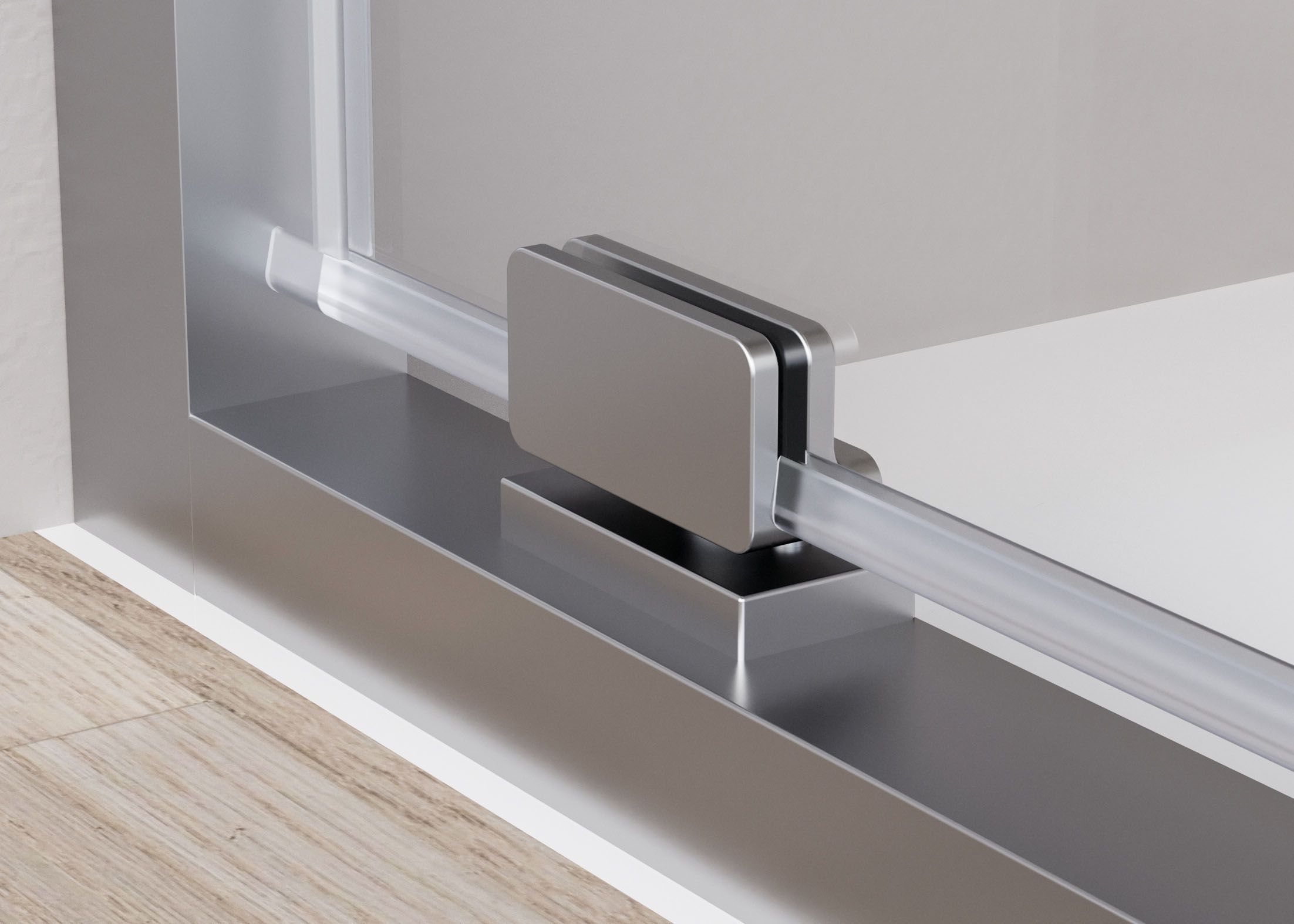 Алюминиевая и стеклянная душевая кабина с раздвижной дверью Novellini Рига ARCH-00120048 - Вид №5