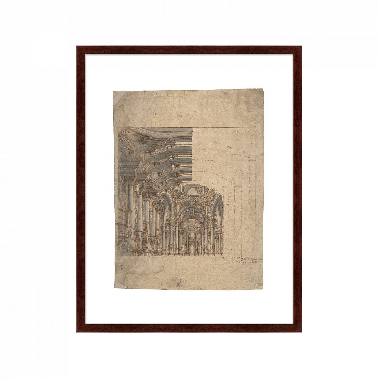 Картина: Design of a Baroque Church, 1755г КАРТИНЫ В КВАРТИРУ  093637 Разноцветный  - Вид №1