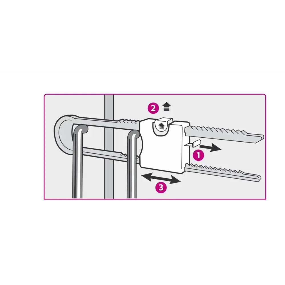 Блокиратор створок дверей TCWA-027, пластик, цвет белый Santreyd STLM-2126829 - Вид №3