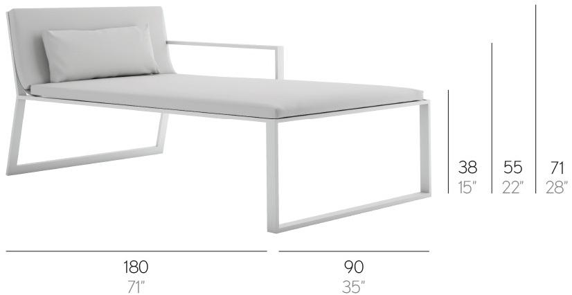 GANDIABLASCO Мягкая садовая кушетка Blau sun-id-1456389 - Вид №2
