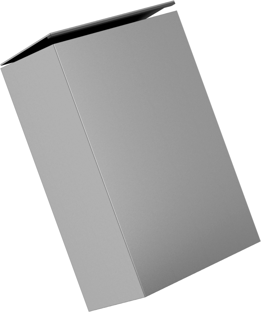 P795-B Настенный контейнер из нержавеющей стали объемом 25 л с крышкой