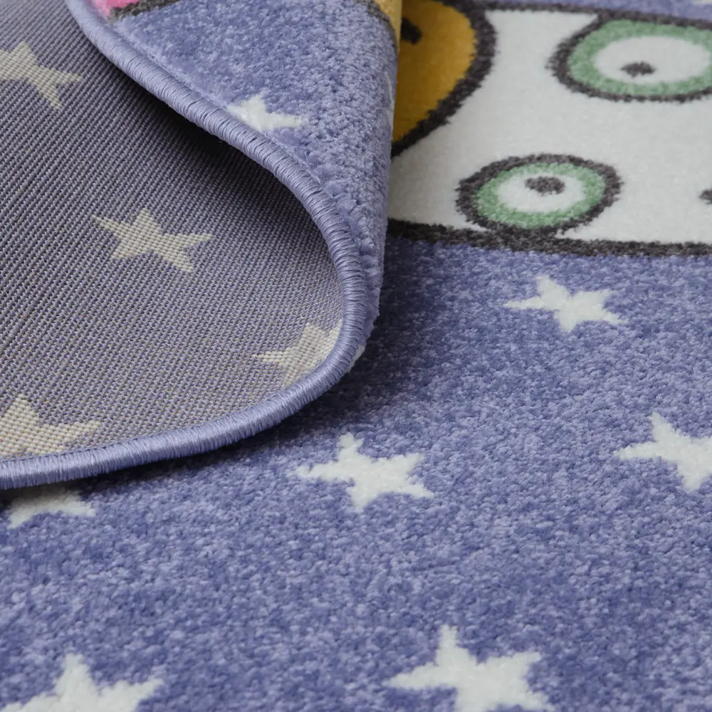 Ковер полипропилен Playground 75LVL R ø100 см цвет фиолетовый Tarkett STLM-2118401 - Вид №2