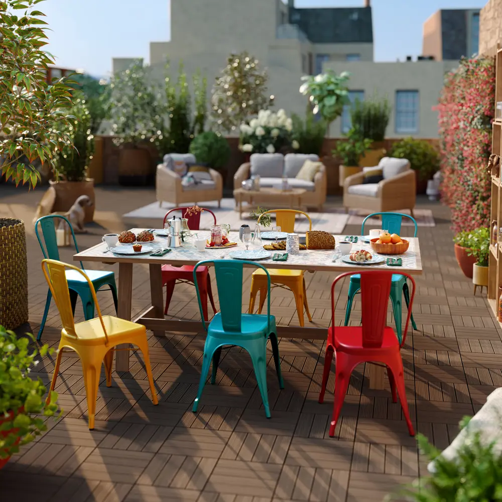 Садовая плитка ДПК 30x30 см шоколад Santreyd STLM-2184673 - Вид №5