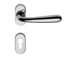 Классическая латунная ручка на розетке с насадкой