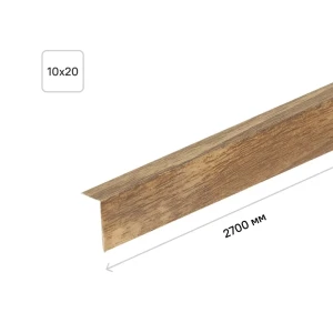 Угол арочный 10x20x2700 мм ПВХ цвет орех светлый 18324353 STLM-2167593