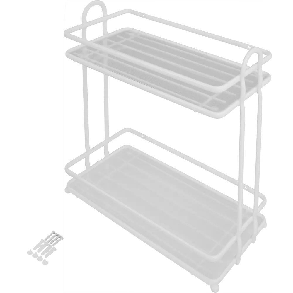 Полка для ванной двухъярусная Swensa Termo 29.1 см цвет белый SWR-1007 STLM-2052572 - Вид №3