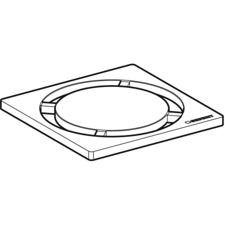 154.311.00.1 Дизайнерская решетка Geberit Circle, 8 х 8 см Geberit  - Вид №1