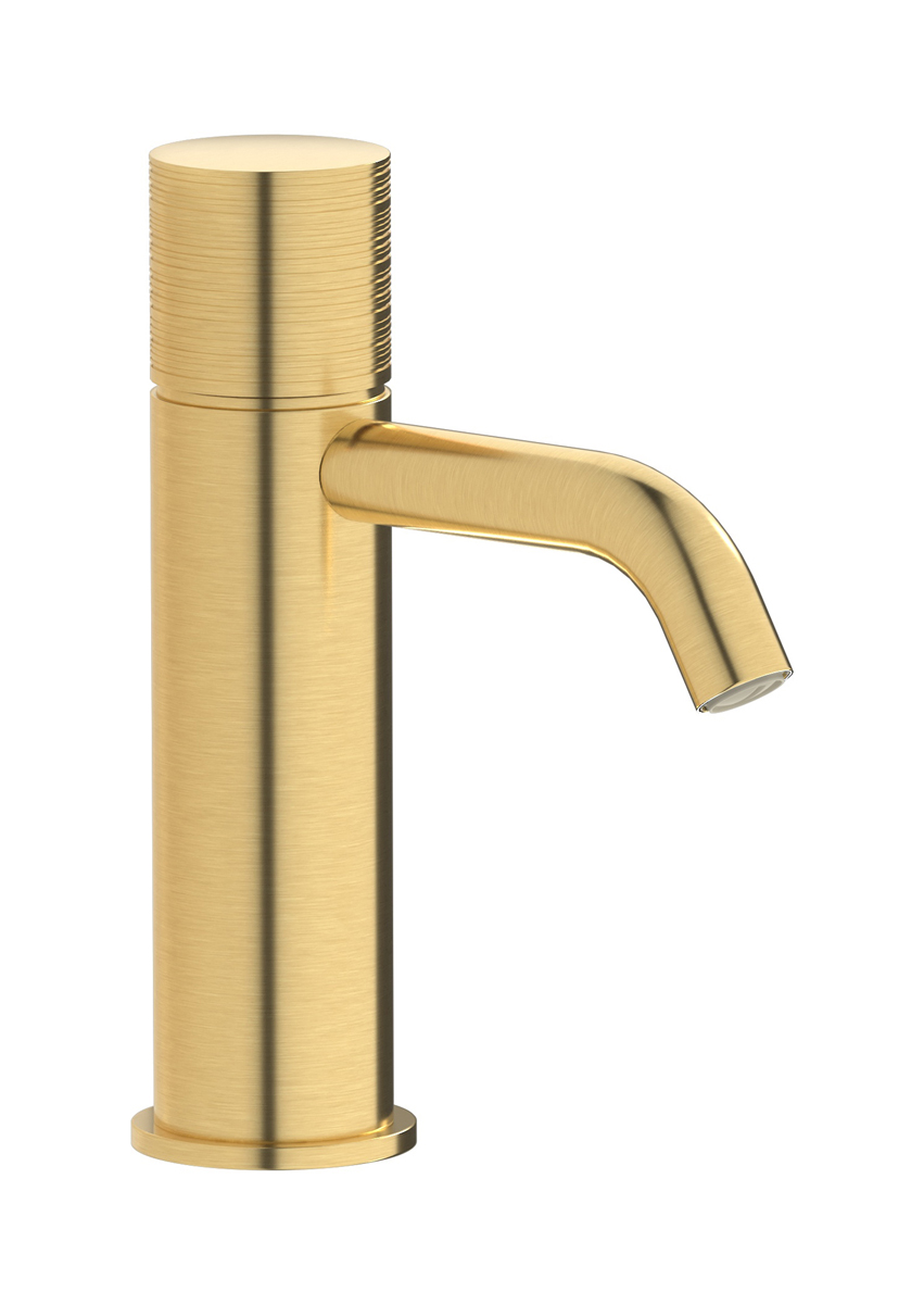 Смеситель для раковины на 1 отверстие в комплекте с донным клапаном WE ARE IB vn394rs Brushed Gold Vinile