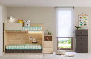 103518 Детская спальня с кроватью и лестницей Kubox La Grama Cottage