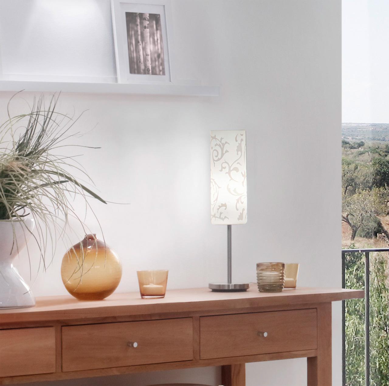 Настольная лампа Eglo Amadora 90051 EGLO ИНТЕРЬЕРНЫЕ 080034 Белый;серебро  - Вид №1