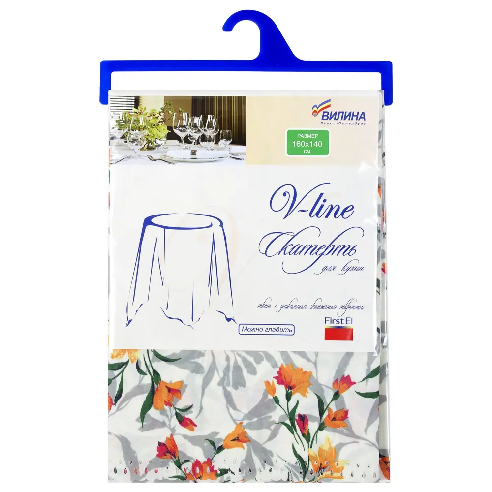 Скатерть «Прованс-2» 140х160 см цвет белый V-LINE STLM-2120117 - Вид №2