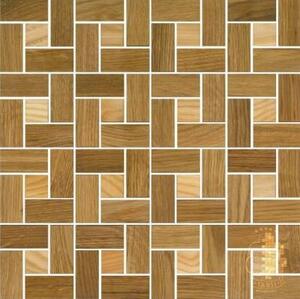 Мозаика и 3D панели из дерева Tarsi Городок 2d412 Дуб Селект (Гладкая) 331х331 мм.