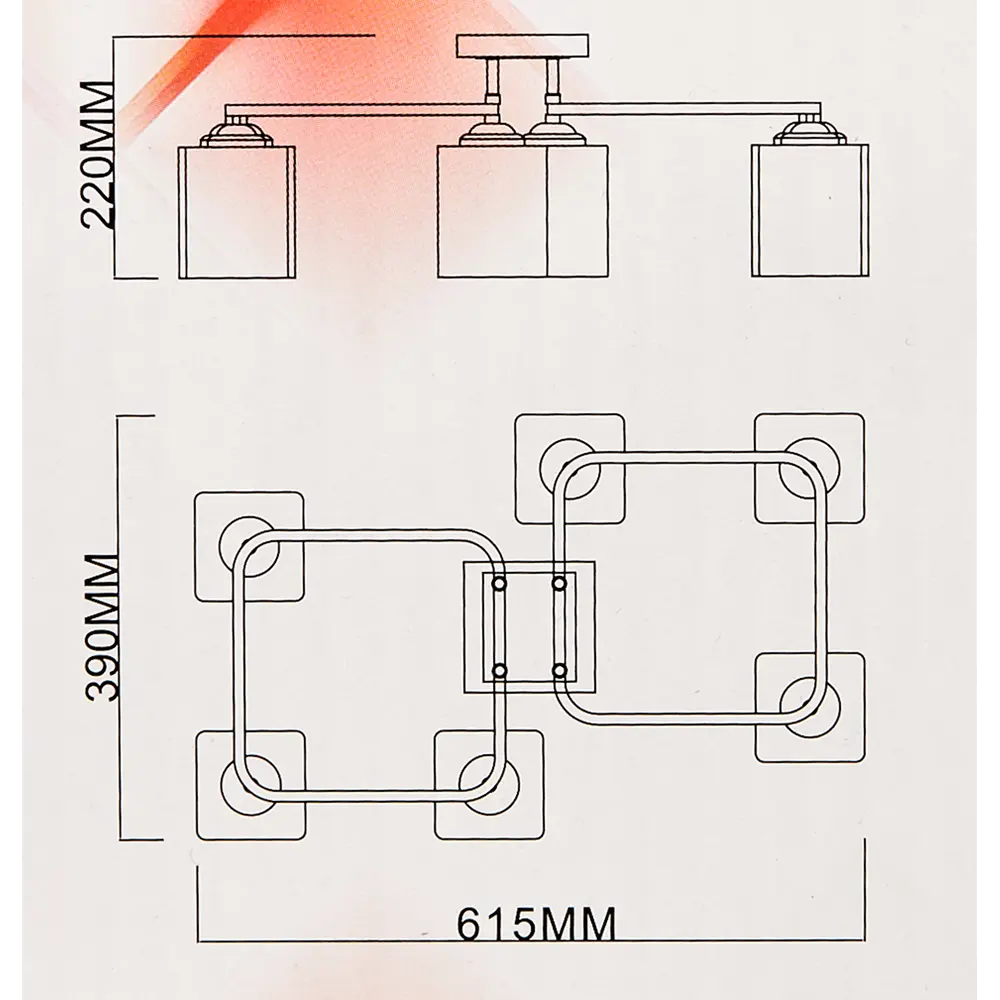 Люстра потолочная Stile 9160-6 6 ламп SCHAFFNER STLM-2101921 - Вид №8
