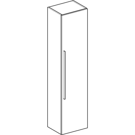 841152000 Высокий шкафчик Geberit iCon с одной дверью и наружным зеркалом Geberit  - Вид №1