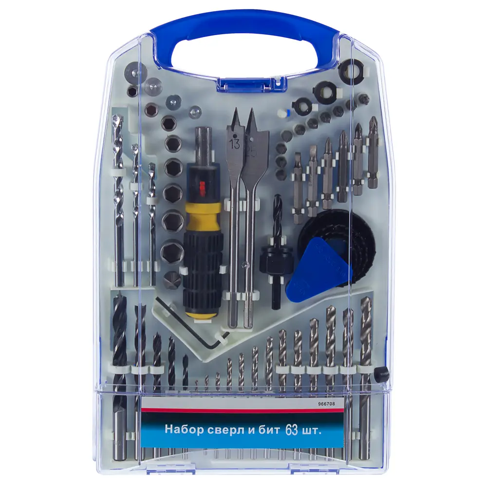 Набор свёрл и бит универсальный, 63 предмета Santreyd STLM-2121520 - Вид №2