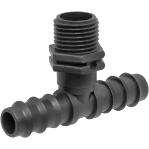 Тройник для садовых шлангов MasterProf ДС.070719 наружная резьба 1/2"х16 мм пластик