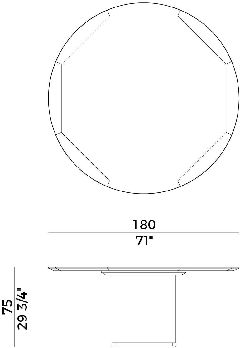 Potocco Круглый мраморный стол Otab 883/t - Вид №7