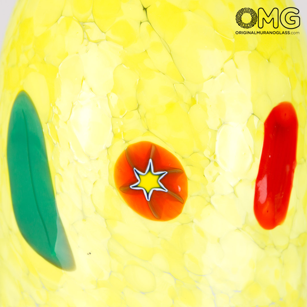 2777 ORIGINALMURANOGLASS Люстра жёлтая - миллефиори - Original Murano Glass OMG 12 см  - Вид №1