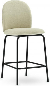 603124 Стул Bar, 65 см, полная обивка, черная сталь, лен Main Line Normann Copenhagen Ace