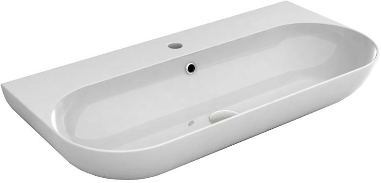 Подвесная раковина настенная овальная Olympia Ceramica Milady белая sun-id-1357246 - Вид №2