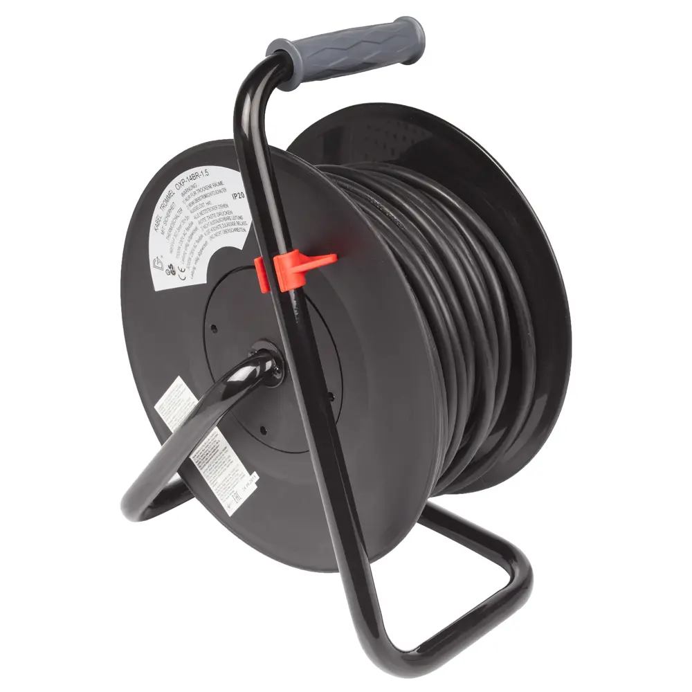 Удлинитель с заземлением на катушке Electraline 4 розетки 3х1.5 мм 30 м + 1 розетка 3 м STLM-2040852 - Вид №1