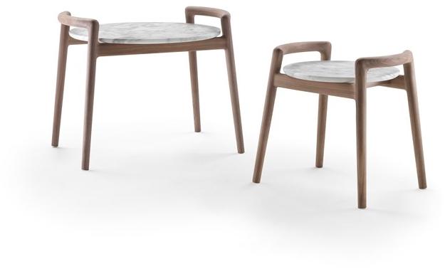 Flexform Круглый деревянный журнальный столик с мраморной столешницей sun-id-1346917 - Вид №9