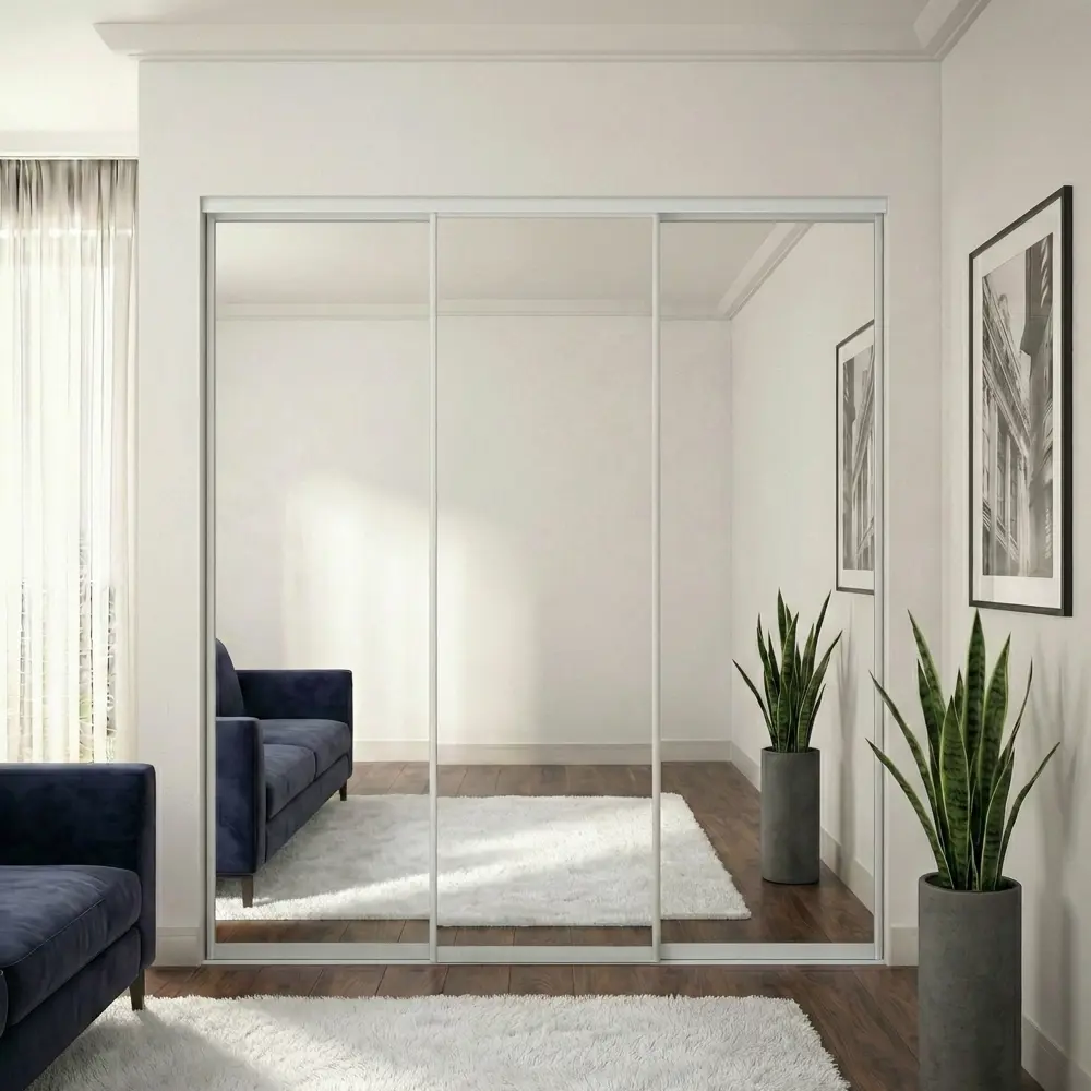 Дверь-купе KONSENSA 225.5x70.4 см с зеркалом профиль матовое серебро STLM-2057024 - Вид №7