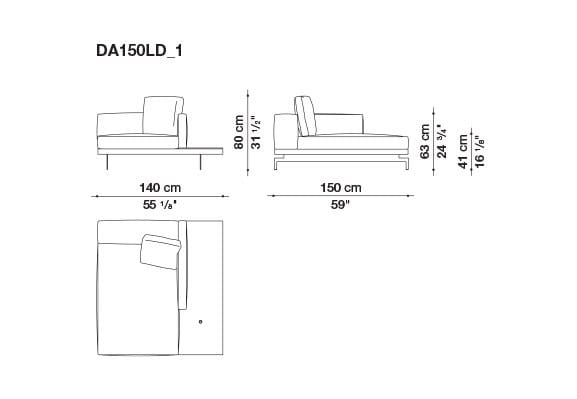 3-местный тканевый диван с полуостровом B&B Italia док ARCH-00061121 - Вид №59