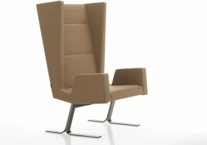 Billiani Мягкое кожаное кресло Inka steel