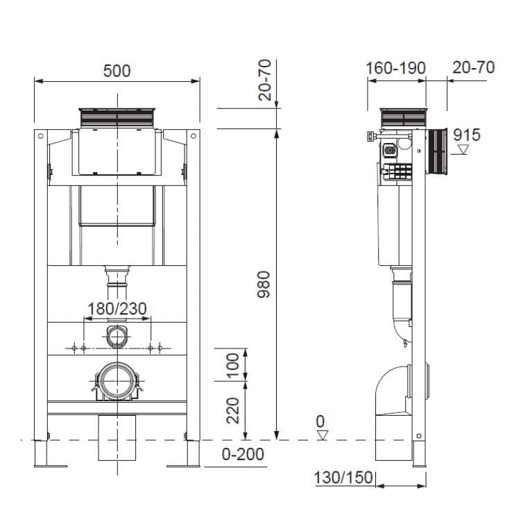 Пластиковый утопленный сливной ящик CROSSWATER WCF98X50+2 ARCH-00130943 - Вид №3
